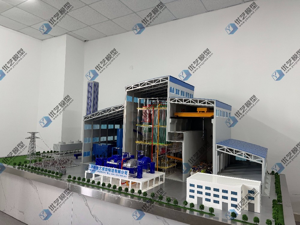 垃圾發(fā)電廠結(jié)構(gòu)與發(fā)電原理仿真模型 垃圾發(fā)電廠結(jié)構(gòu)與發(fā)電原理仿真模型